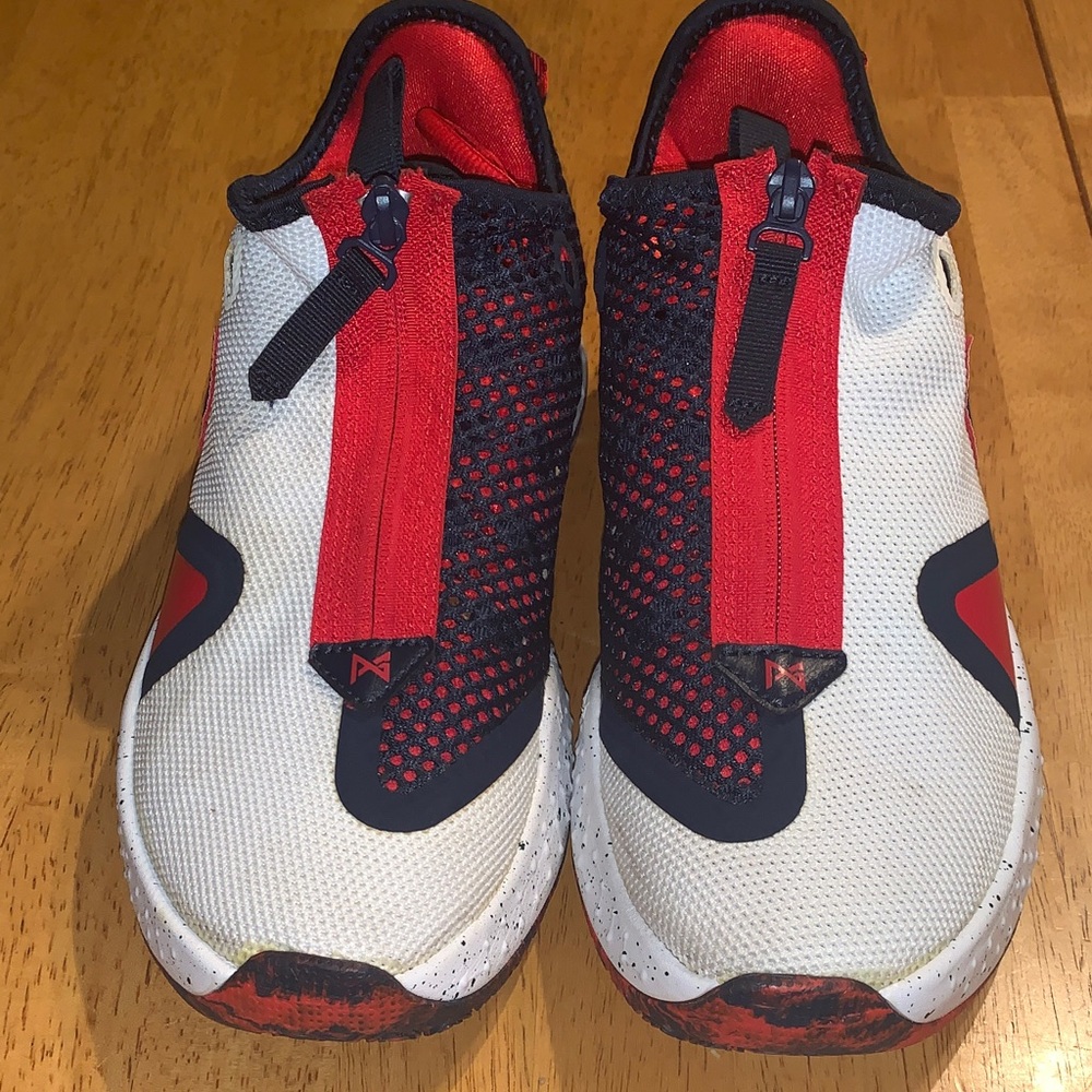 Red and Black Athletic Shoes